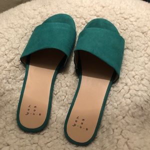 A New Day for Target, adorable green slides size 6